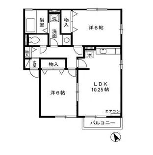 カーサ・フローラ【2階】の間取り