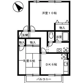 シャルムi B棟【2階】の間取り