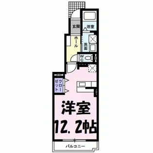 ベルフレージュE【1階】の間取り