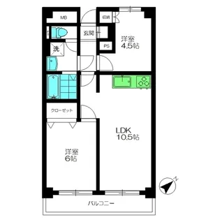 中央ビル【3階】の間取り