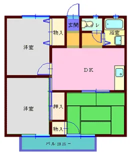 プレジール篭田【2階】の間取り