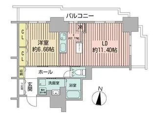 パシフィックタワー札幌【2階】の間取り