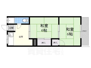 第1清涼マンション【4階】の間取り