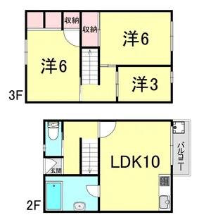 松が丘住宅17号棟【2階】の間取り