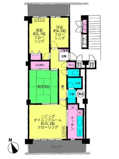 グレースハイツ船橋【5階】の間取り
