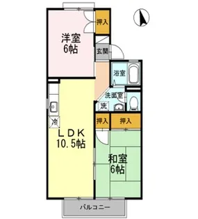 セジュール住吉【1階】の間取り