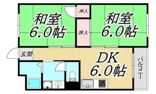 第一ハイツ武庫庄【3階】の間取り