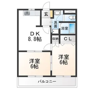 レインボーパーク【2階】の間取り