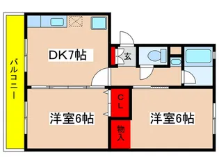 ファミール麻生【1階】の間取り
