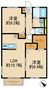 グランシャリオ【1階】の間取り