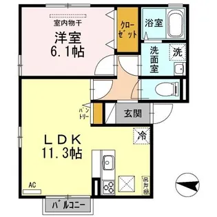 Asoke(アソーク) B【1階】の間取り