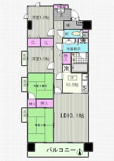 西葛西パークファミリア【2階】の間取り