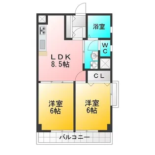第1小美野マンション【5階】の間取り