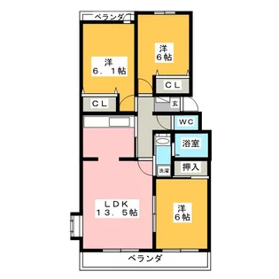 オークス【2階】の間取り