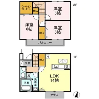 アビタ 東南西館の間取り