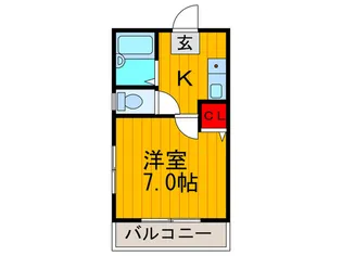 メゾンフラッグ【2階】の間取り