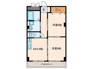 ル・ソレイユ【4階】の間取り