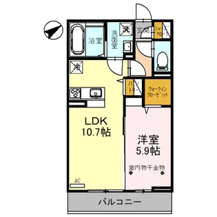 グランドソレーユ三日町【2階】の間取り