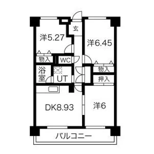 メゾンド鏡島【2階】の間取り