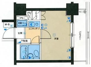 パレ・ドール月島【3階】の間取り