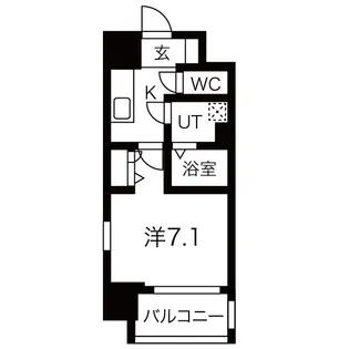 レジュールアッシュ梅田北【11階】の間取り