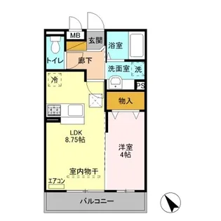 オペラハウス上大島【1階】の間取り