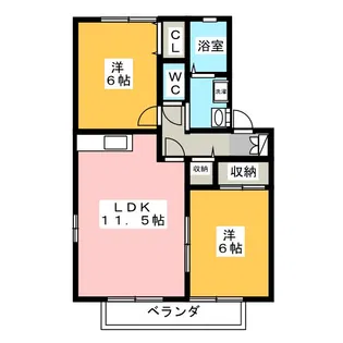 メゾンルポII【2階】の間取り