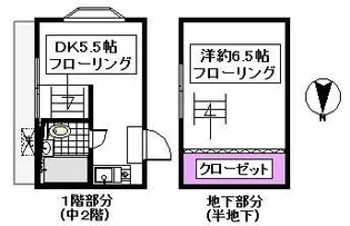 シティークレスト旭丘 1号館【1階】の間取り