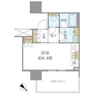 Brillia Tower 浜離宮【6階】の間取り