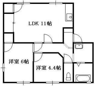 ラフォーレ山川【1階】の間取り