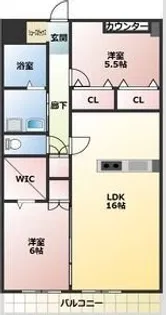 woodbell Y【2階】の間取り