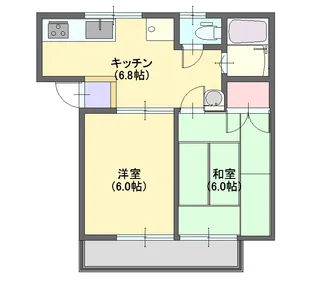 堀ハイツ2【2階】の間取り