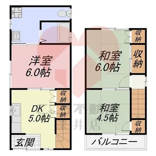 大阪府松原市田井城3【一戸建】の間取り