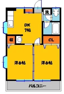 ハイツプチトマト【2階】の間取り