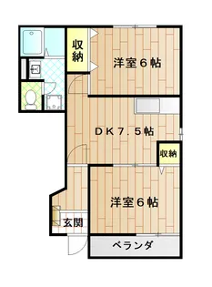グラスアリーバA【1階】の間取り