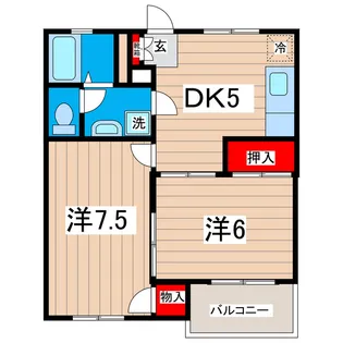 マリンハウス高戸【2階】の間取り