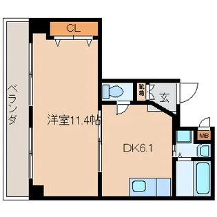 広島県広島市中区十日市町1【マンション】の間取り
