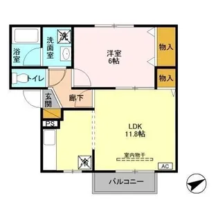 ロイヤルガーデン【1階】の間取り