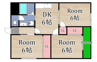大阪府大阪市都島区御幸町1【マンション】の間取り