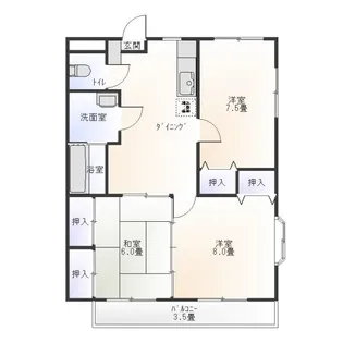 プラザ南白土I【2階】の間取り