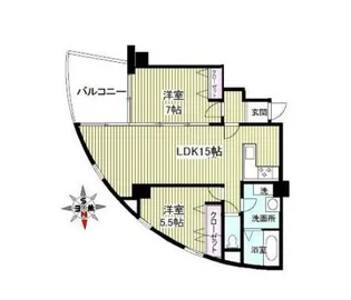 クリスタルタワー【3階】の間取り