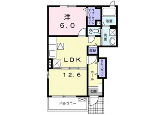 フローレンスつくばA【1階】の間取り