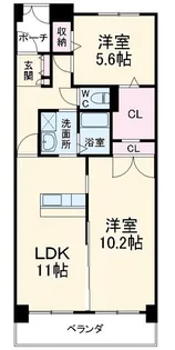 カーサ ソレアード【4階】の間取り