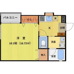 プロパティ-城西【1階】の間取り