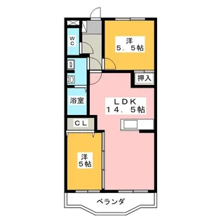 サンメイプル徳倉【2階】の間取り
