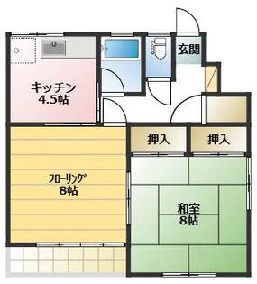 トゥルーホーム(川井荘)【1階】の間取り