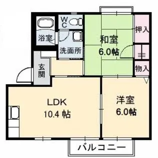 パークハウス北島【2階】の間取り