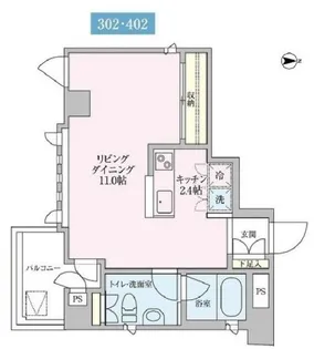 フルール・ド・リス【4階】の間取り