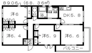 3LDKの間取り画像