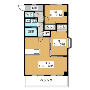 パークタウン E【2階】の間取り
